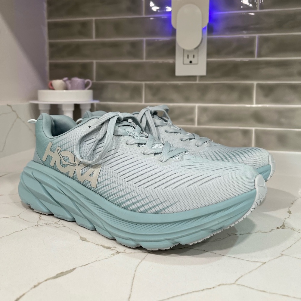 Hoka Rincon 3 Running Shoes. Women’s Size 7.5 Color Ice Flow/ Cloud Blue - Picture 2 of 9